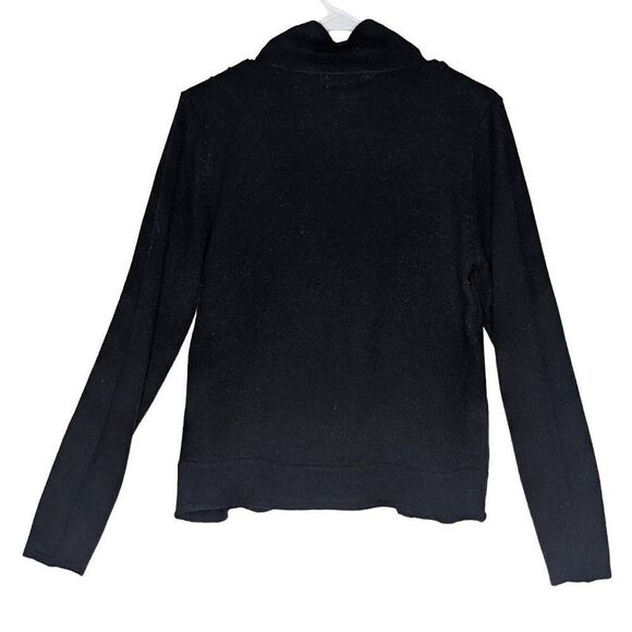 Carducci Blouse Knit Turtle Neck Long Sleeve Pullover Sweater Black Size Large - Picture 2 of 9
